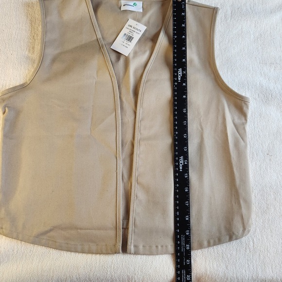 GIRL SCOUT Cadette Senior Ambassador Vest Teen Size Small Beige NWT #06252 - Picture 7 of 7